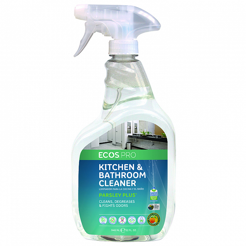 Parsley Plus All-Purpose Kitchen and Bathroom Cleaner, Parsely Scent, 32 oz Spray Bottle, 6/Carton (PL97466CT)