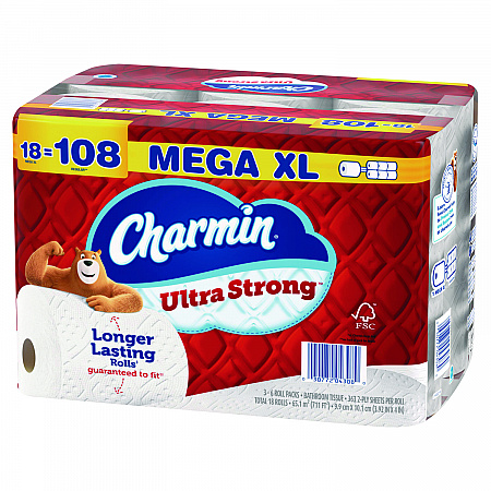 Ultra Strong Bathroom Tissue, Septic Safe, 2-Ply, White, 363 Sheets/Roll, 18 Rolls/Pack (04308)