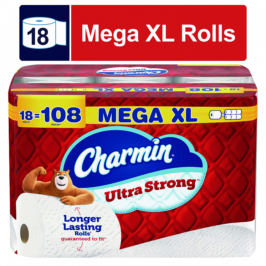 Ultra Strong Bathroom Tissue, Septic Safe, 2-Ply, White, 363 Sheets/Roll, 18 Rolls/Pack (04308)