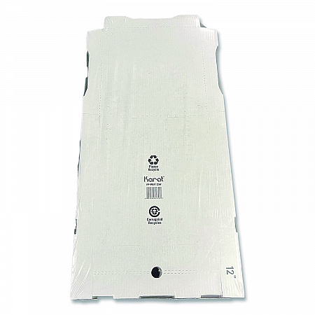 Corrugated Pizza Boxes, 12 x 12 x 1.97, White/Brown, 50/Carton (FPPBF12W)