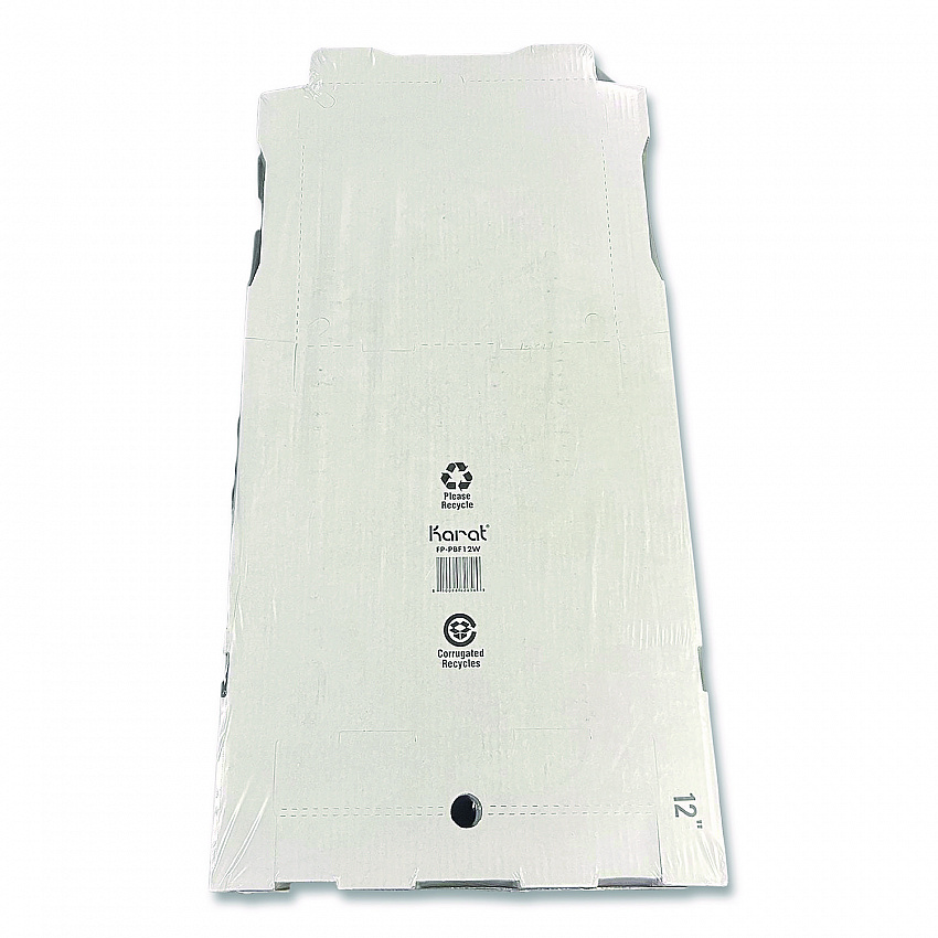 Corrugated Pizza Boxes, 12 x 12 x 1.97, White/Brown, 50/Carton (FPPBF12W)