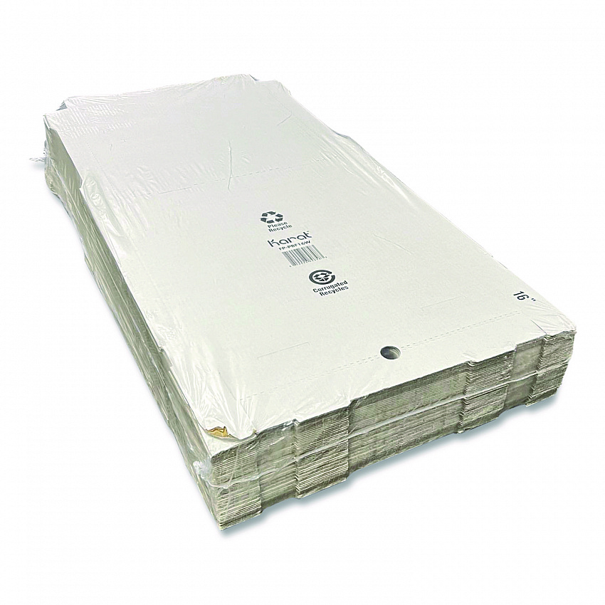 Corrugated Pizza Boxes, 16 x 16 x 1.97, White/Brown, 50/Carton (FPPBF16W)