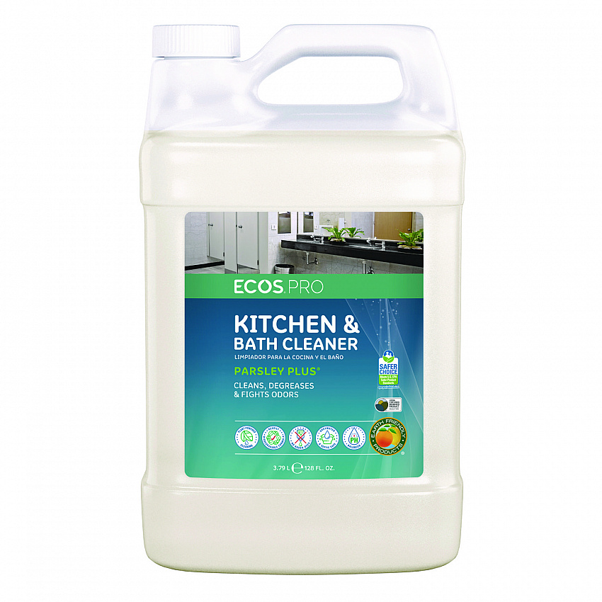 Parsley Plus All-Purpose Kitchen and Bathroom Cleaner, Herbal Scent, 1 gal Bottle, 4/Carton (PL974604CT)