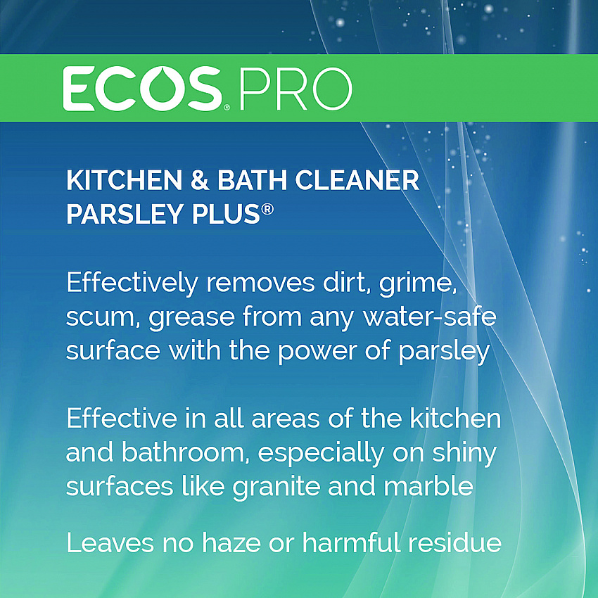 Parsley Plus All-Purpose Kitchen and Bathroom Cleaner, Herbal Scent, 1 gal Bottle, 4/Carton (PL974604CT)