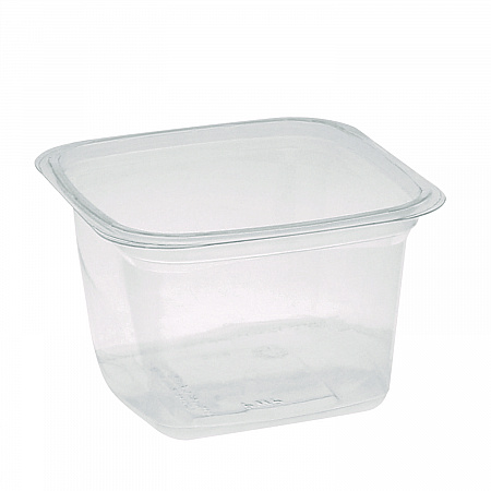 PET Square Container, 16 oz, 4 x 4 x 3, Clear, Plastic, 480/Carton (4S18Y)