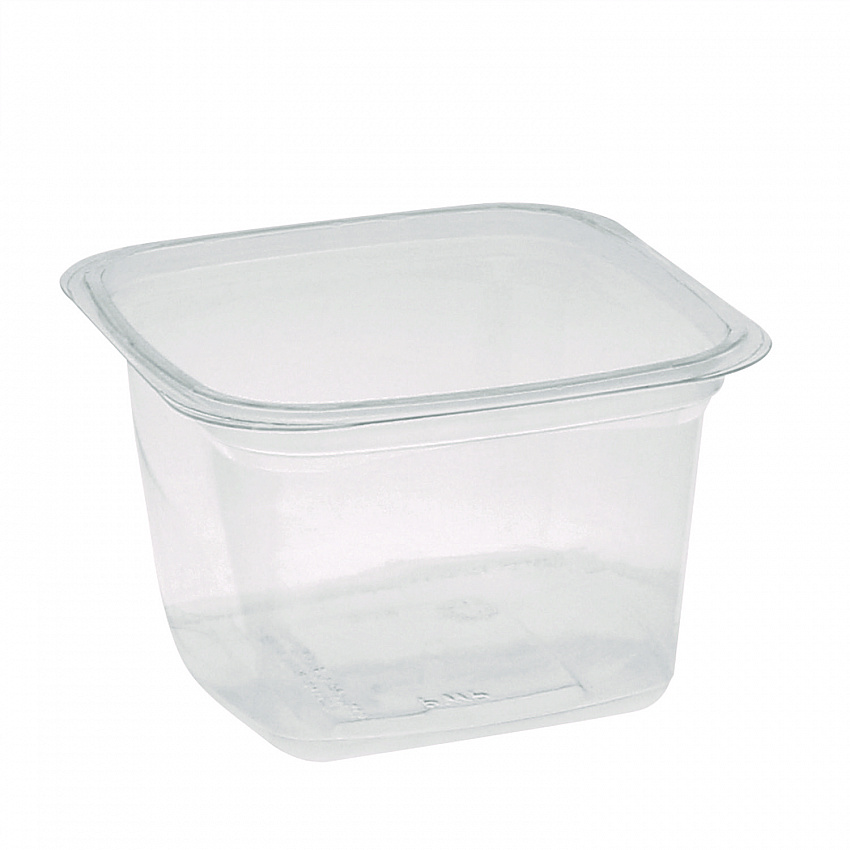 PET Square Container, 16 oz, 4 x 4 x 3, Clear, Plastic, 480/Carton (4S18Y)