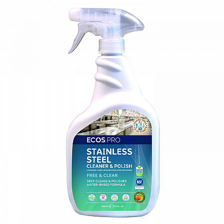 Stainless Steel Cleaner and Polish, 32 oz Spray Bottle, 6/Carton (PL93306CT)