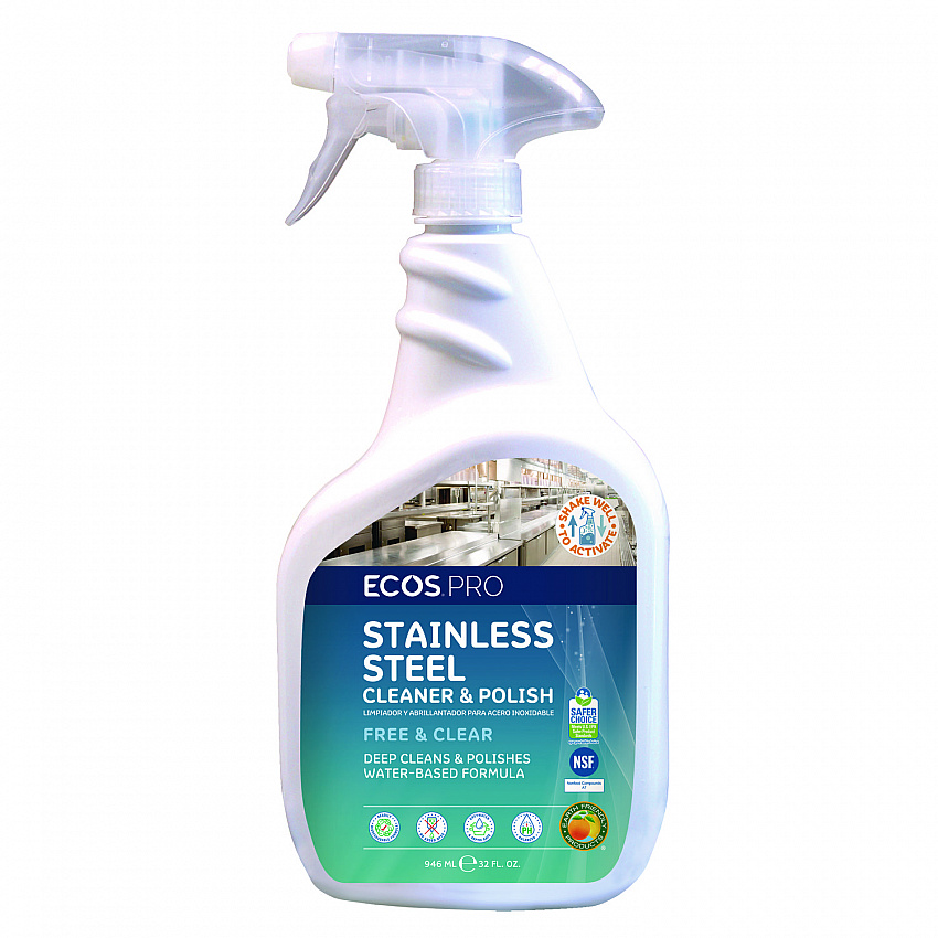 Stainless Steel Cleaner and Polish, 32 oz Spray Bottle, 6/Carton (PL93306CT)