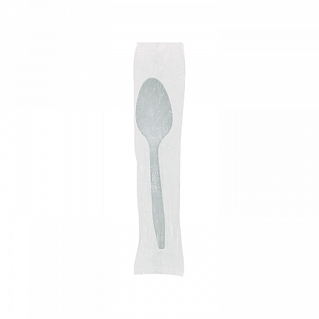 Fieldware Cutlery, Individually Wrapped, Mediumweight Spoon, Plastic, White, 1,000/Carton (FKSWCH)