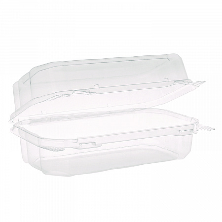 Hoagie Hinged Lid Container, 9 x 5.5 x 3.2, Clear, Plastic, 220/Carton (YCASH3011UCH)