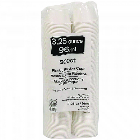 Plastic Portion Cup, 3.25 oz, Translucent, 3,000/Carton (YS300A)