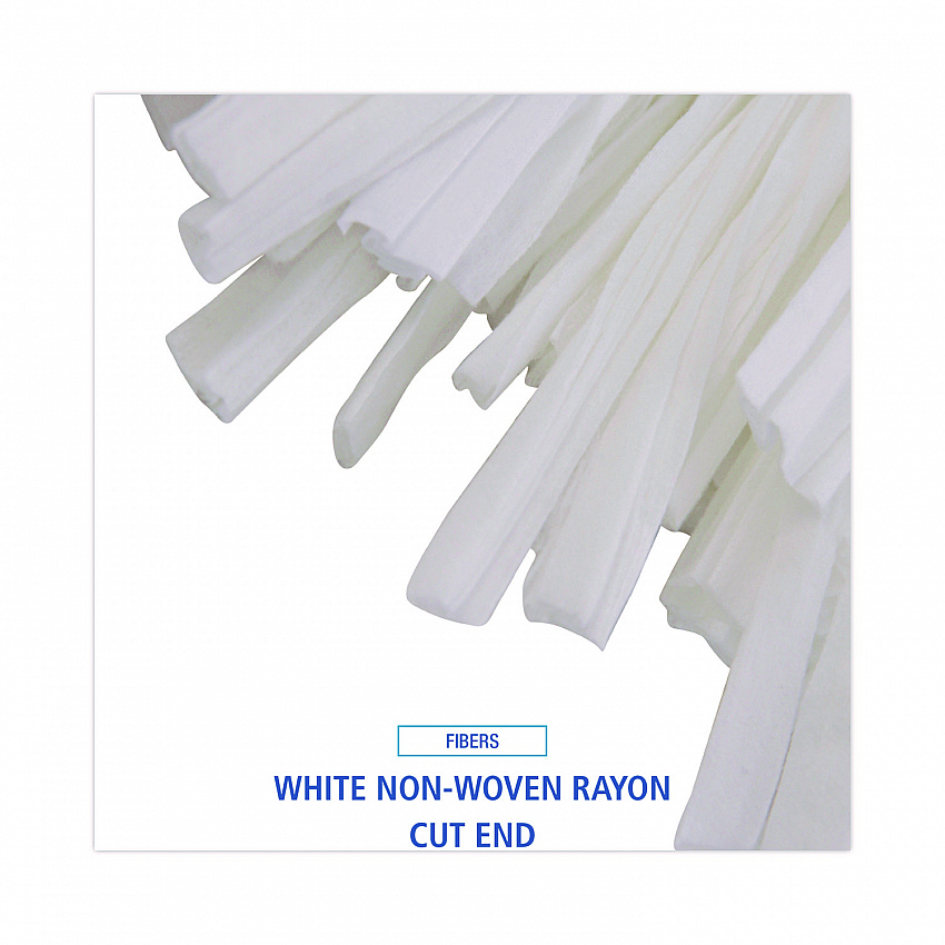 Cut-End Wet Mop Head, Rayon/Polyester, Non-Woven, White, 20oz (BW1020)
