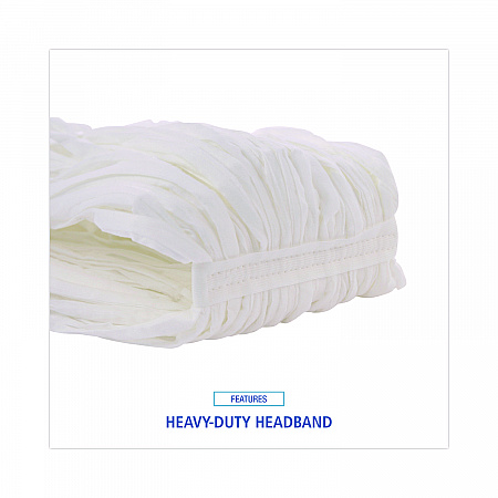 Cut-End Wet Mop Head, Rayon/Polyester, Non-Woven, White, 20oz (BW1020)
