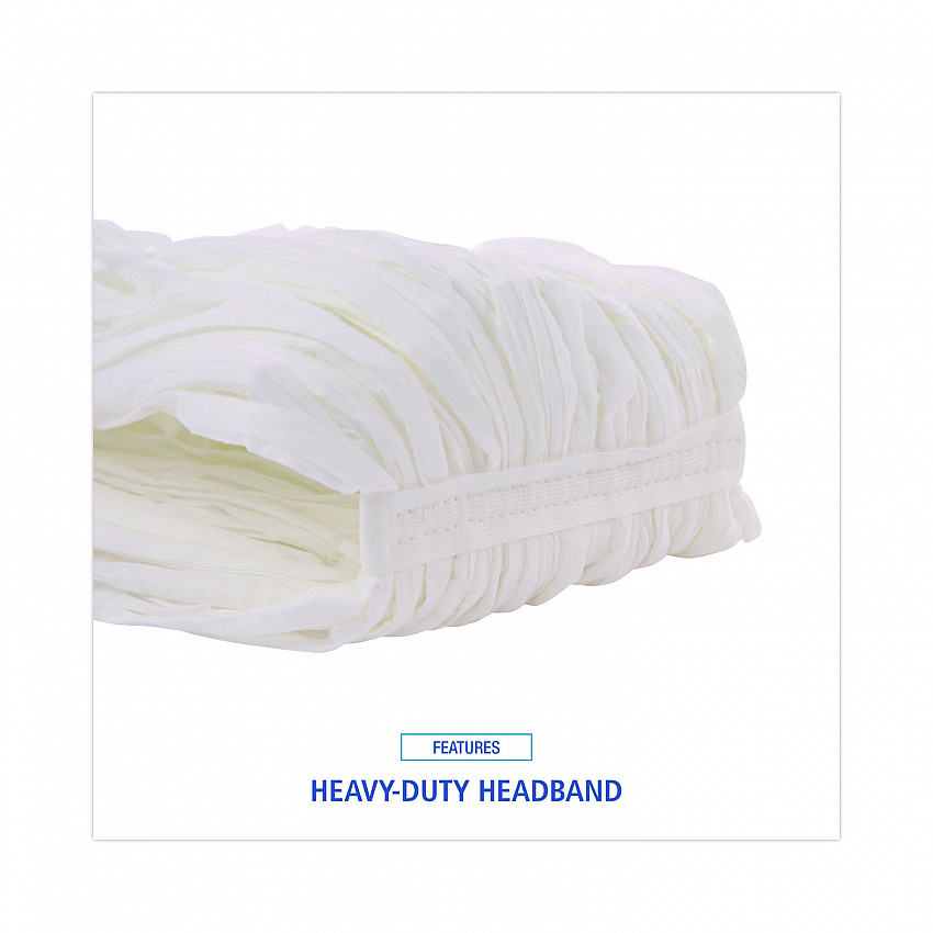Cut-End Wet Mop Head, Rayon/Polyester, Non-Woven, White, 20oz (BW1020)