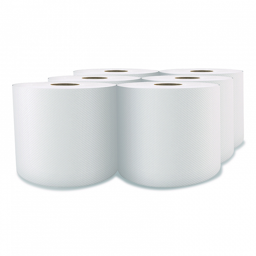 Select Center-Pull Paper Towels, 1-Ply, 7.31 x 10, White, 1,080/Roll, 6 Rolls/Carton (H142)