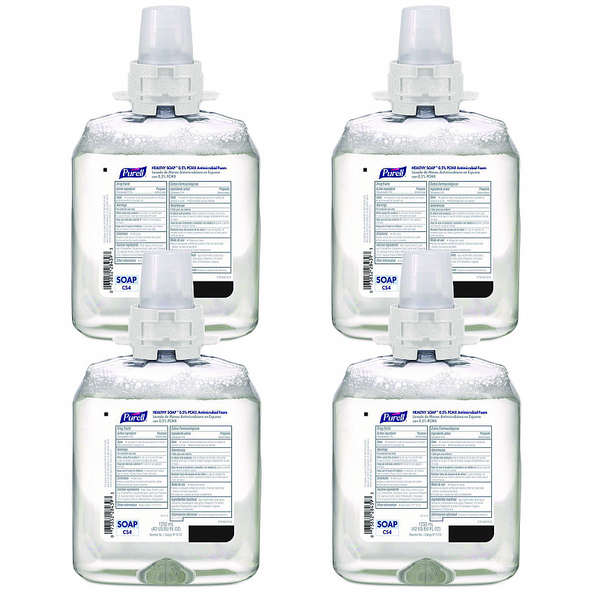 Healthcare HEALTHY SOAP 0.5% PCMX Antimicrobial Foam Refill, For CS4 Dispensers, Fragrance-Free, 1,250 mL, 4/Carton (517804CT)