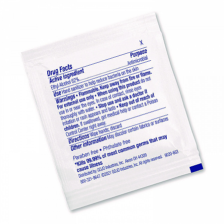 Sanitizing Hand Wipes, Individually Wrapped, 1-Ply, 4.5 x 6.5, Lemon, White, 1,800/Carton (902006ECCT)