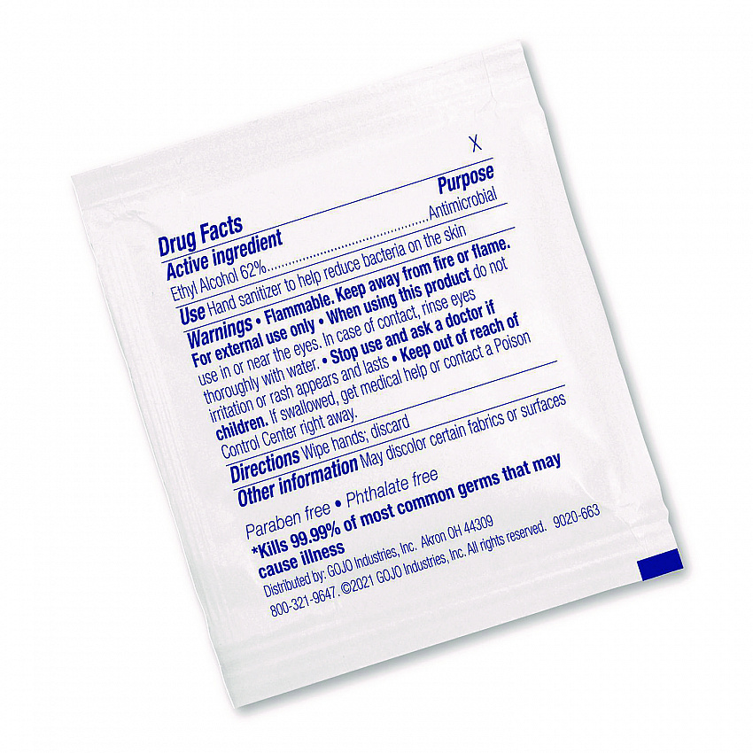 Sanitizing Hand Wipes, Individually Wrapped, 1-Ply, 4.5 x 6.5, Lemon, White, 1,800/Carton (902006ECCT)