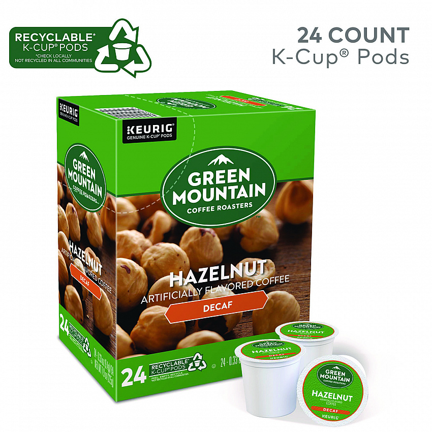 Hazelnut Decaf Coffee K-Cups, 96/Carton (7792CT)