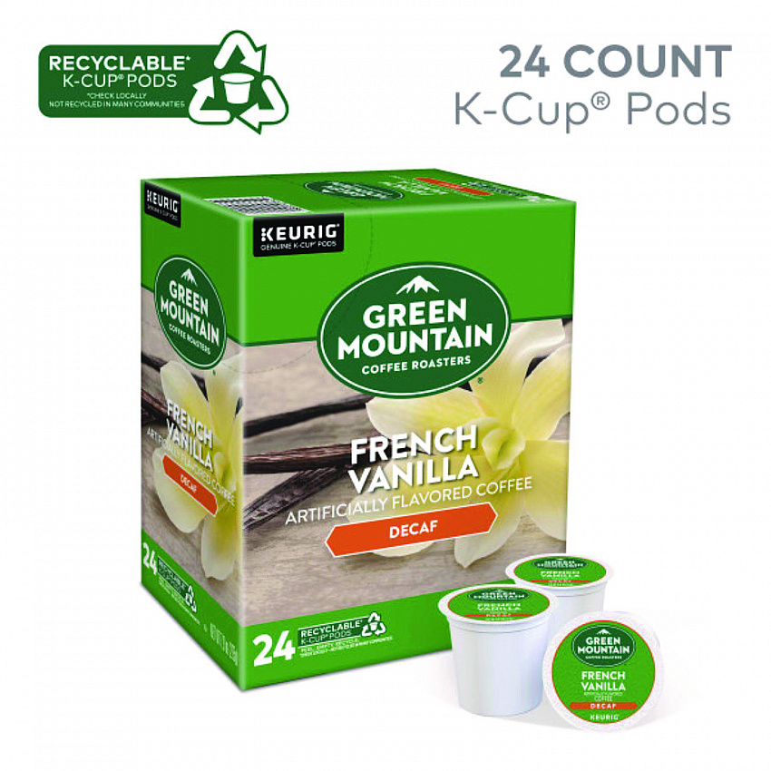 French Vanilla Decaf Coffee K-Cups, 24/Box (7732)