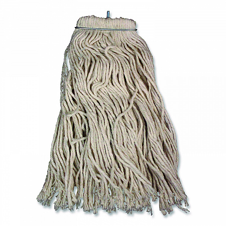 Layflat Regular Screw-Type Mop Head, Cotton, 20 oz, 1