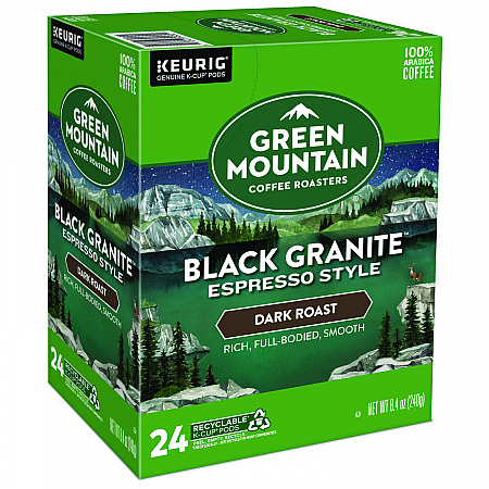 Black Granite Espresso Style K-Cups, 24/Box (9530)