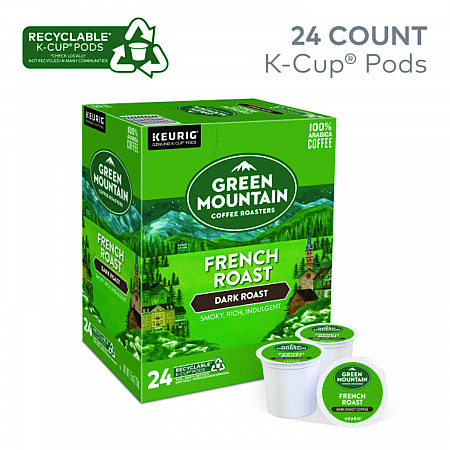 French Roast Coffee K-Cups, 24/Box (6694)