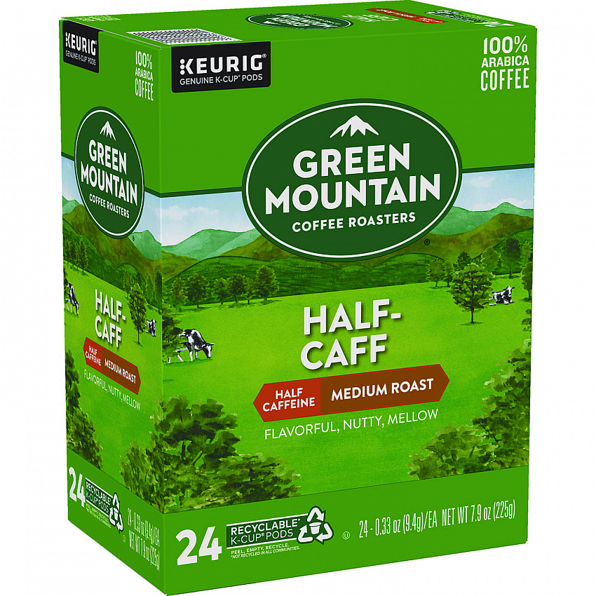 Half-Caff Coffee K-Cups, 24/Box (6999)