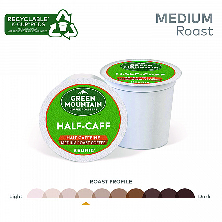 Half-Caff Coffee K-Cups, 24/Box (6999)