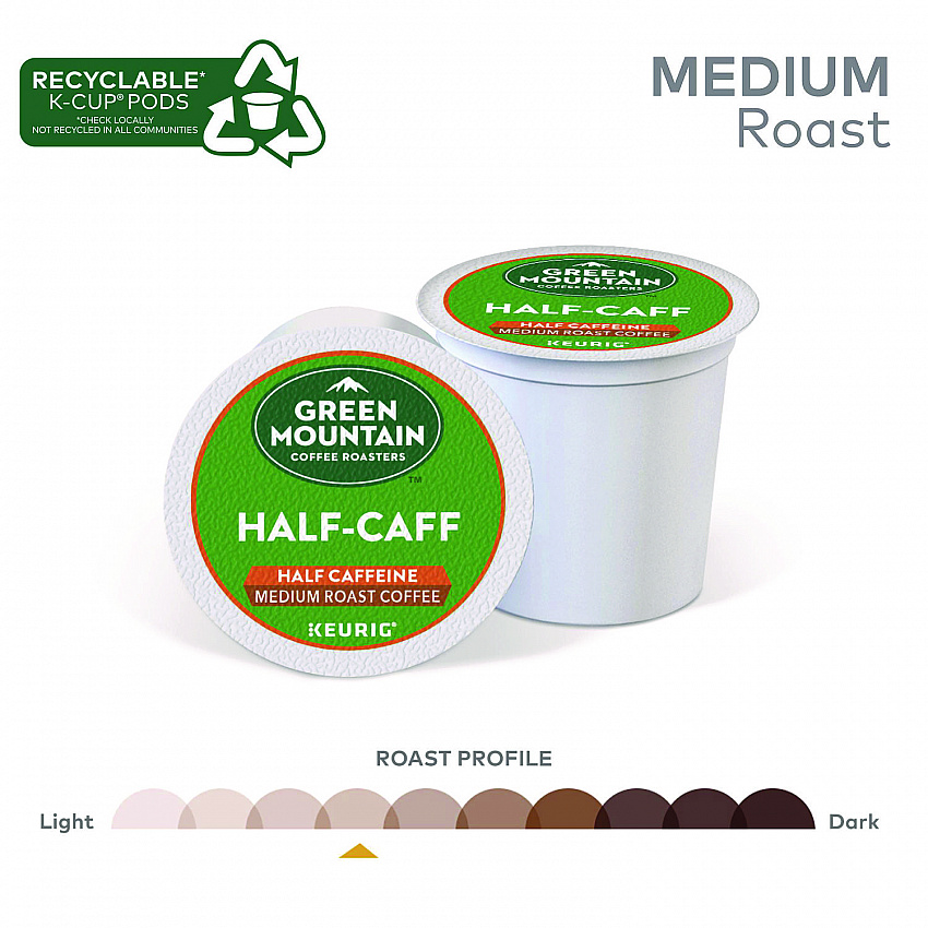 Half-Caff Coffee K-Cups, 96/Carton (6999CT)
