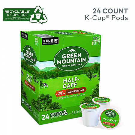 Half-Caff Coffee K-Cups, 96/Carton (6999CT)