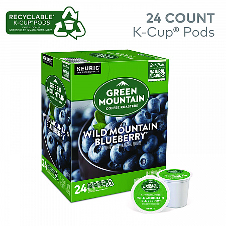 Fair Trade Wild Mountain Blueberry Coffee K-Cups, 96/Carton (6783CT)