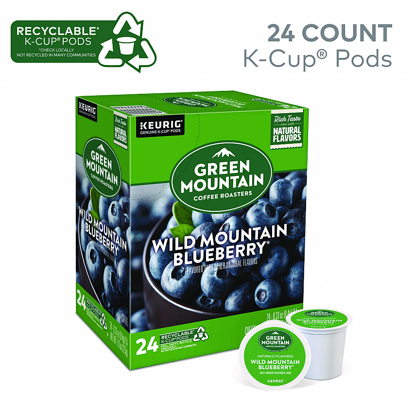 Fair Trade Wild Mountain Blueberry Coffee K-Cups, 96/Carton (6783CT)