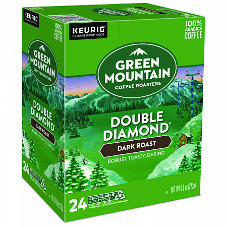Double Black Diamond Extra Bold Coffee K-Cups, 24/Box (4066)