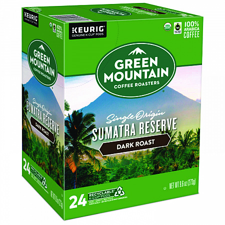 Fair Trade Organic Sumatran Extra Bold Coffee K-Cups, 24/Box (4060)