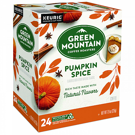 Fair Trade Certified Pumpkin Spice Flavored Coffee K-Cups, 24/Box (6758)