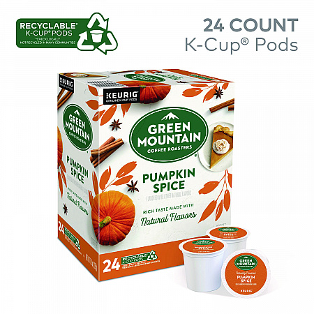 Fair Trade Certified Pumpkin Spice Flavored Coffee K-Cups, 96/Carton (6758CT)