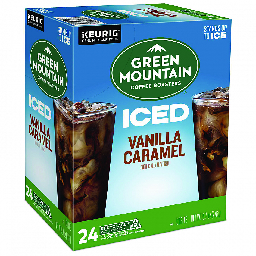 Vanilla Caramel Brew Over Ice Coffee K-Cups, 24/Box (9028)
