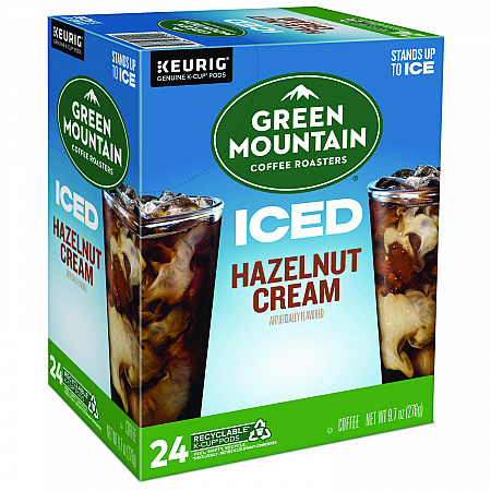 Hazelnut Cream Brew Over Ice Coffee K-Cups, 24/Box (9029)