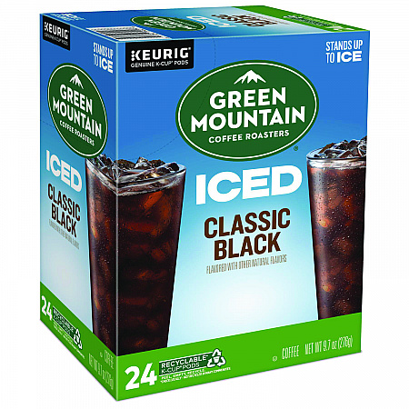 Classic Black Brew Over Ice Coffee K-Cups, 24/Box (9027)