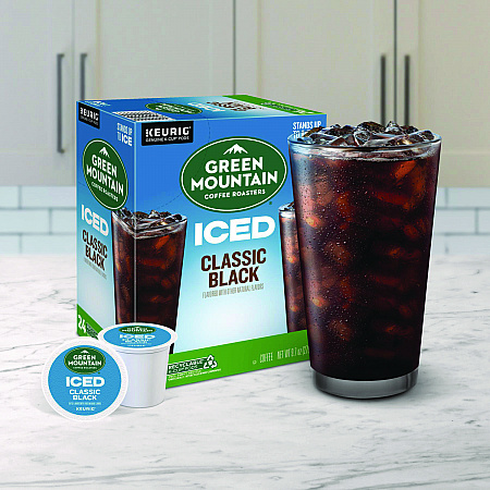Classic Black Brew Over Ice Coffee K-Cups, 24/Box (9027)