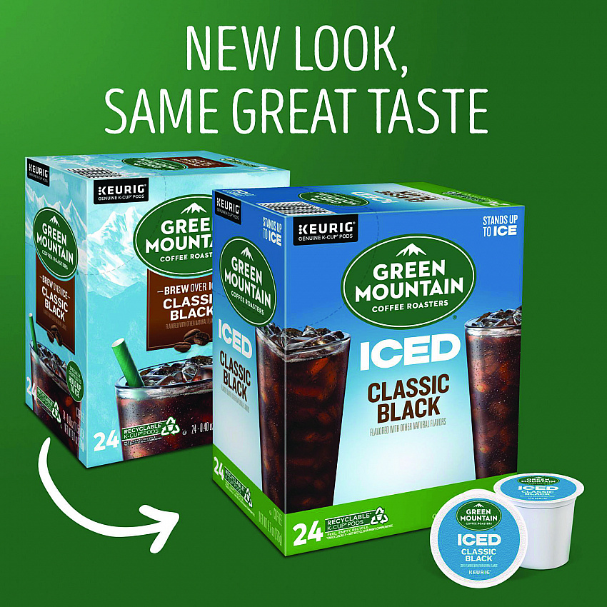 Classic Black Brew Over Ice Coffee K-Cups, 24/Box (9027)