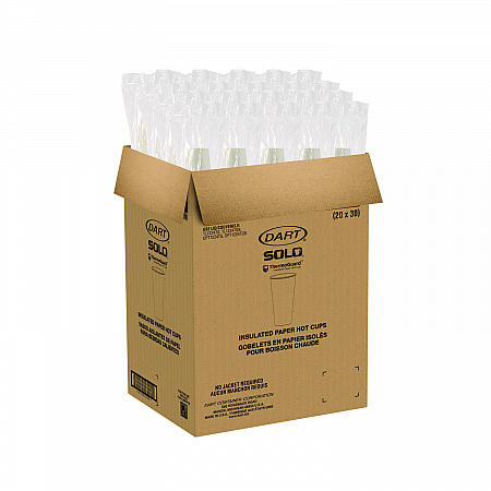 Thermoguard Insulated Paper Hot Cups, 20 oz, White Sustainable Forest Design, 600/Carton (DWTG20W)