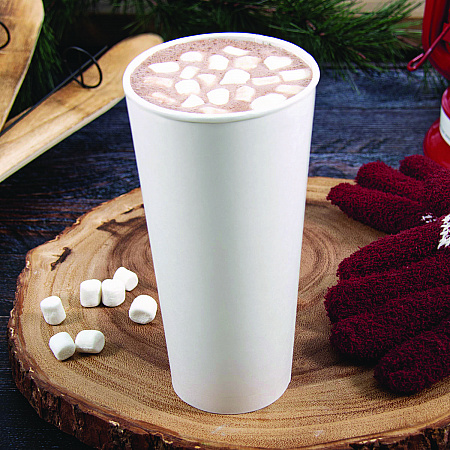 Thermoguard Insulated Paper Hot Cups, 24 oz, White Sustainable Forest Design, 600/Carton (DWTG24W)