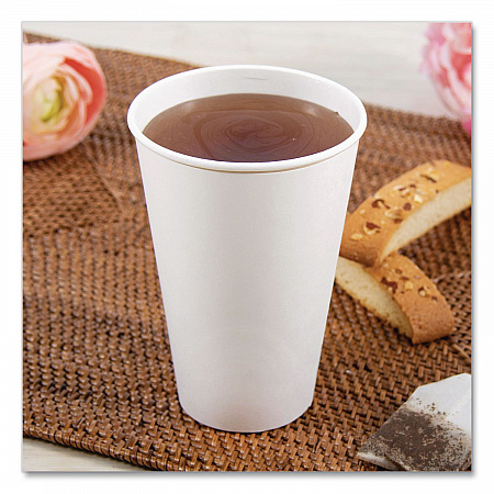 Thermoguard Insulated Paper Hot Cups, 16 oz, White Sustainable Forest Design, 30/Pack (DWTG16WPK)