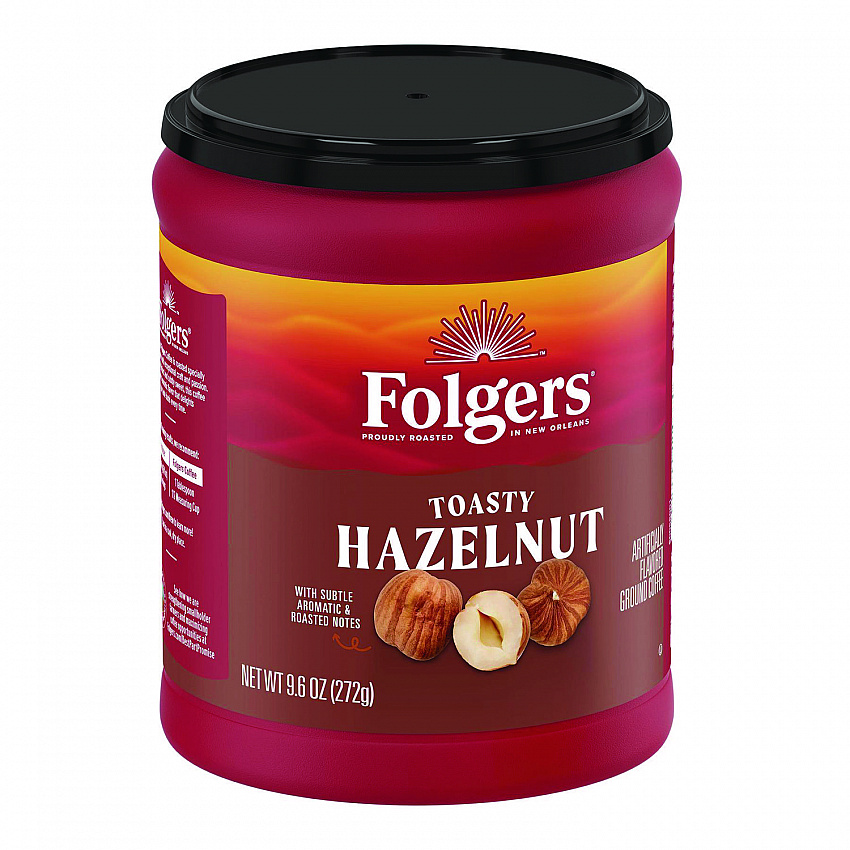 Toasty Hazelnut Ground Coffee, 9.6 oz Can (SMU11037)