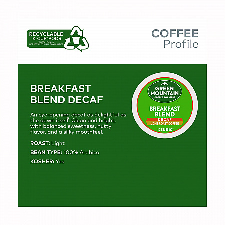 Breakfast Blend Decaf Coffee K-Cups, 48/Box (5000378815)