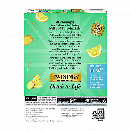 Probiotics+ Herbal Lemon and Ginger Tea, 24/Box (TNA23050)