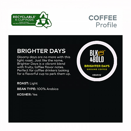 Brighter Days Coffee K-Cups, 20/Box (5000372406)