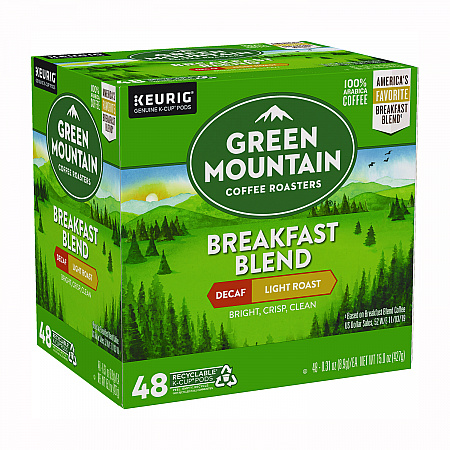 Breakfast Blend Decaf Coffee K-Cups, 48/Box (5000378815)